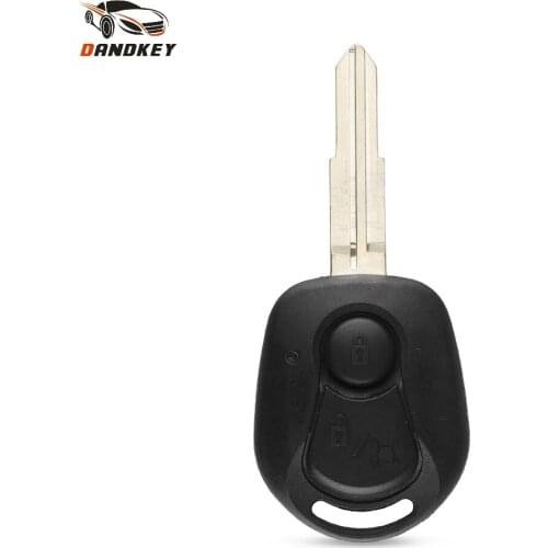 Dandkey 20X Replacement 2 Buttons Car Remote Key Shell Fob Case For Ssangyong Actyon Kyron Rexton Uncut Blade Key Fob Cover