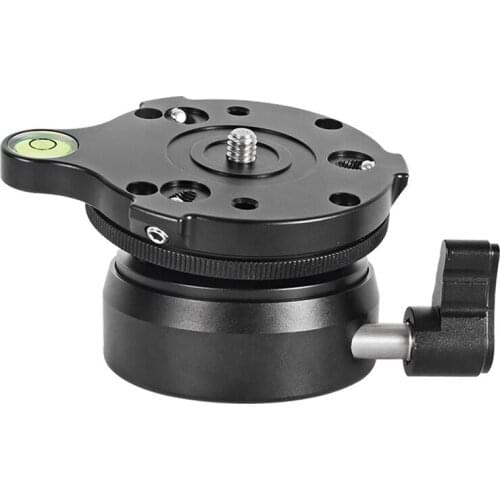 DY-60N Tripod Head Leveling Base Adjusting Plate with Bubble Level for DSLR Camera