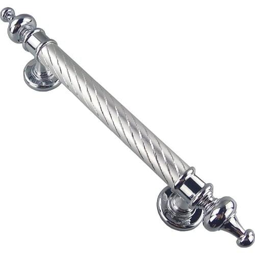 345mm Chrome Furniture Hardware Wooden Door Handles Bathroom Bedroom Restaurant Sliding Door Handle Wardrobe Push Pulls Handles