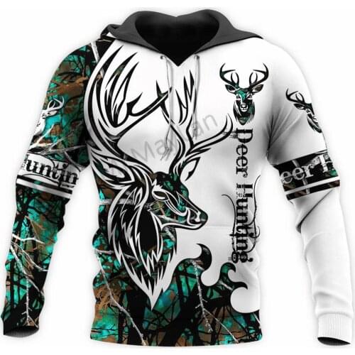 May lan Deer Hunting Camo Fashion Men Hoodies 3D Print Streetwear/Sportswear/Jackets/Mens/Women Colorful Casual Harajuku S-20