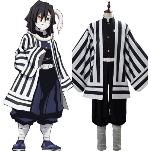Anime Demon Slayer Kimetsu no Yaiba Iguro Obanai Cosplay Costume Uniform Kimino Halloween Cosplay Costumes