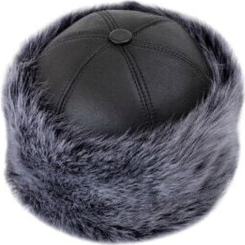 Kurtalp Gray Tuscan Börk with Furs Inside, Hat, Beret m size