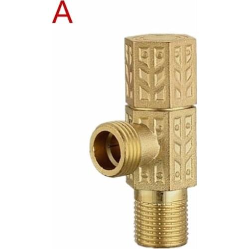 Brass Square Kitchen Bathroom Accessories Angle Valve for Toilet Sink Basin Water Heater Angle Valves