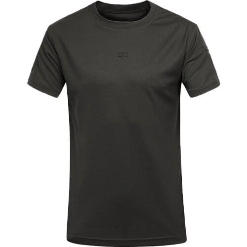 Summer Outdoor Men Sports Climbing Breathable Quick Dry O Neck T Shirt Tactical Military Round Collar T-Shirt Short Sleeve Shirt