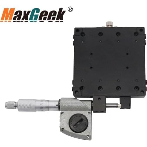 Maxgeek SEMX100-AS X-Axis Manual Linear Stage High Precision 100*100mm with Digital Micrometer LCD Display