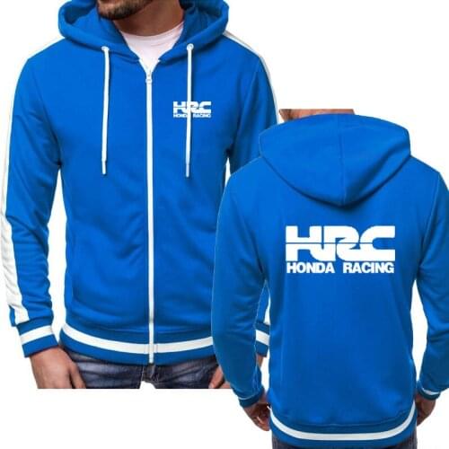 New Spring Autumn Mens pullover HRC race motorcycle Car Logo Print high quality Cotton Men Hoodie casual Sweatshirt