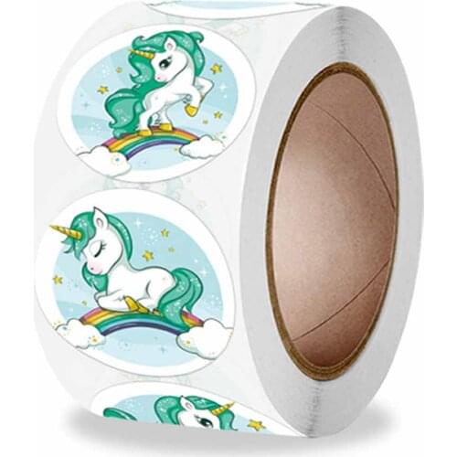 100-500pcs Unicorn Sticker Cute Animals Sticker for Kids Classic Toy Decoration School Teacher Supplies Encouragement Sticker