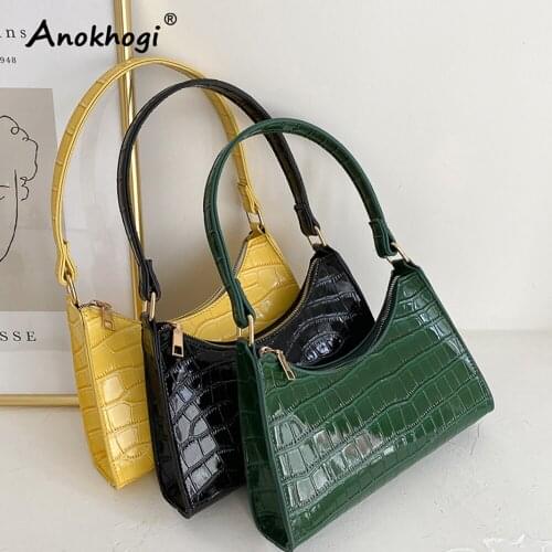 New Style Women Shoulder Bag Casual Pure Color Underarm Bag Zipper Classic Handbag Quality Bags ML67