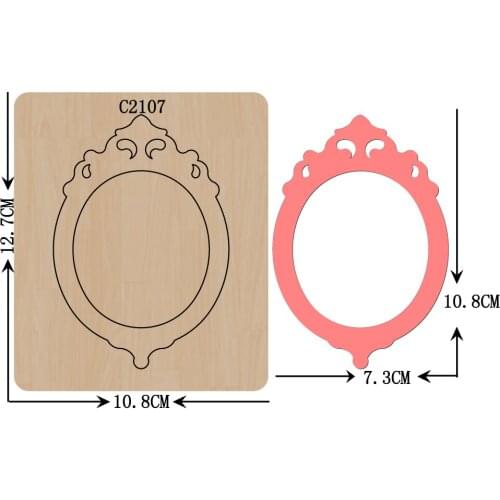 New Photo frame Mirror Wooden Die Scrapbooking C2107 Cutting Dies