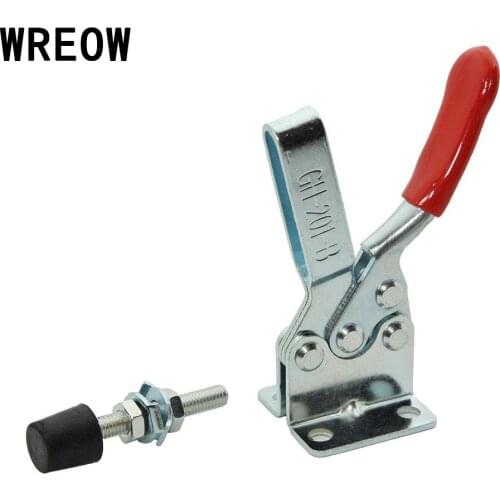 Toggle Clamp 201-B Red Plast Horizontal Quick Release Hand Tool Tackle For Machine Operation Tool Stainless Steel High Quality