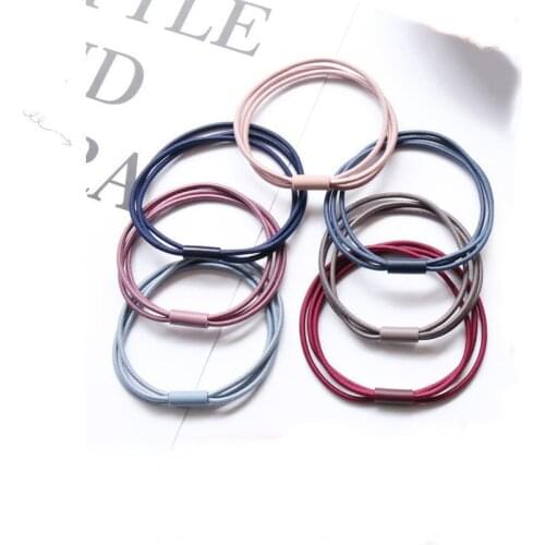 Wholesale 100pcs/lot Fashion Korean Simple Elastic Hair Bands Ponytail For Women Diy Headwear Hair Jewelry Findings
