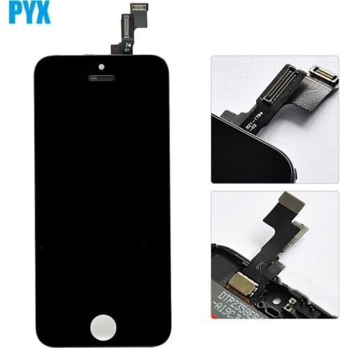 Full LCD Display with Touch Screen Digitizer Assembly For iPhone 5S Black White Free Shipping