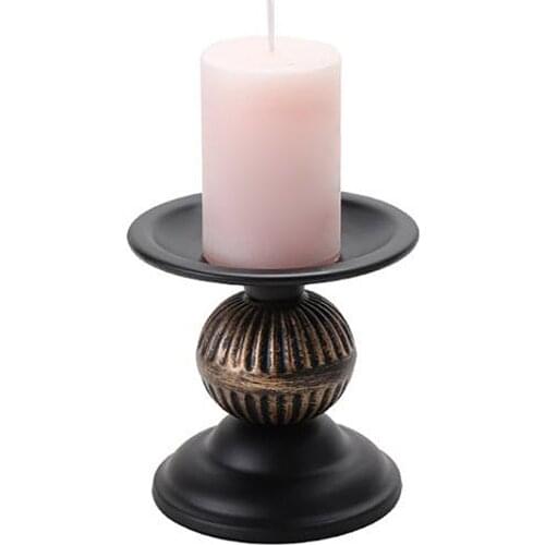 Retro Candlestick Candle Holder Candle Base Romance Atmosphere Dinner Candlesticks Props European Gorgeous Simple Table Ornament