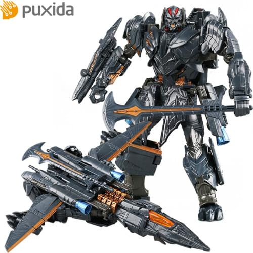 Plane Robot Transformation Anime Action Figure Movie Toys Cool Children Gifts Alloy Version With Gun Weapon