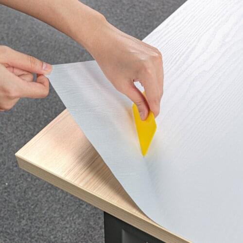 Wokhome Wood Vinyl Wall Papers Self-adhesive Paper Furniture Renovation Sticker Wood Grain Wallpaper Stickers for Walls In Rolls