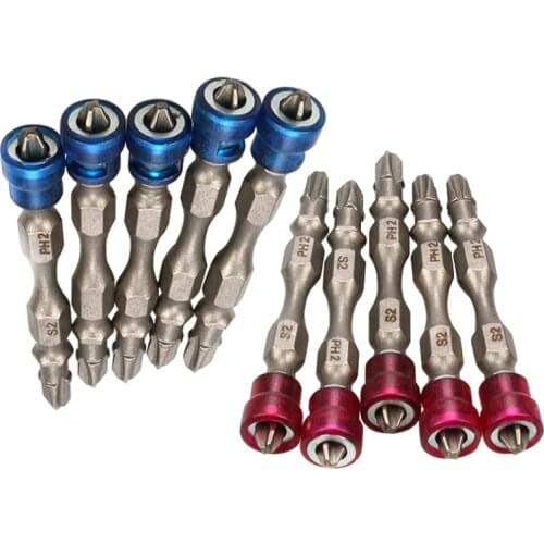 1pc 65mm Removable Magnetic S2PH2 High Hardness Hand Batch Set with Double Crosshead Screw Tool