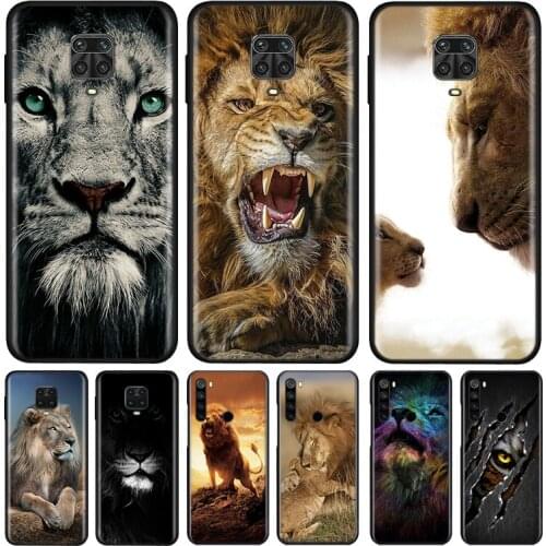 The Fierce Lion Art Silicone Cover For Xiaomi Redmi Note 9 9A 9C 9S Pro Max 8T 8 7 6 5 Pro 5A 4X 4 Prime Phone Case