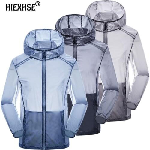 Sun protection Men women Outdoor Thin Jacket Windbreaker Waterproof Lightweight Summer Quick-dry Hiking Jackets Reflective