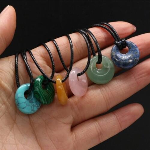 Jewelry Necklace Quartzs Natural Malachites Simple Pendant Necklace Best Gift