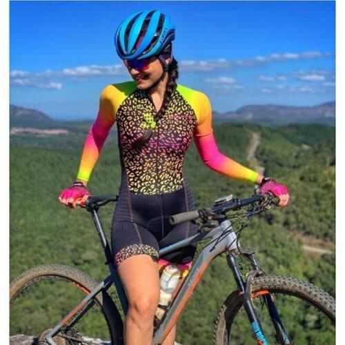 The New XAMA Pro Team Triathlon Set Cycling One Piece JumpsuitSleeve Womens Long Sleeve Cycling Jersey Style Breathable 9D Gel