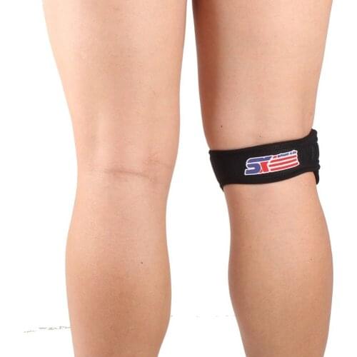 1PCS Free Shipping SX540 Patella Belted Adjustable Sports Knee Brace - Black