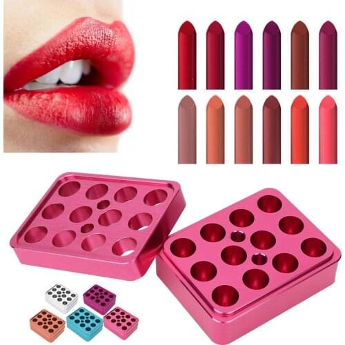 12 holes 9.3mm DIY Aluminum Alloy Lipstick Fill Mold Lipstick Mold Making Tools Lip balm Tube Mold Filling Cosmetic Tool