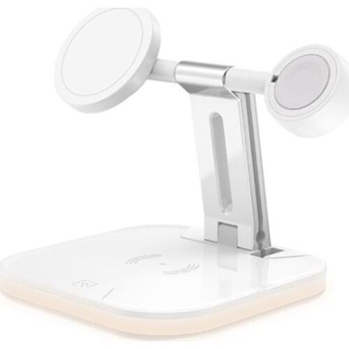 3In1 Foldable Magnetic Wireless Charger for iPhone 12 Pro Max Mini 15W Fast Charging Station for Apple Watch