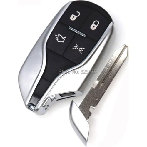 4 Buttons Replacement Smart Remote Key Shell Case For Maserati Quattroporte Ghibli Car Alarm Housing Keyless Entry Fob Key Cover