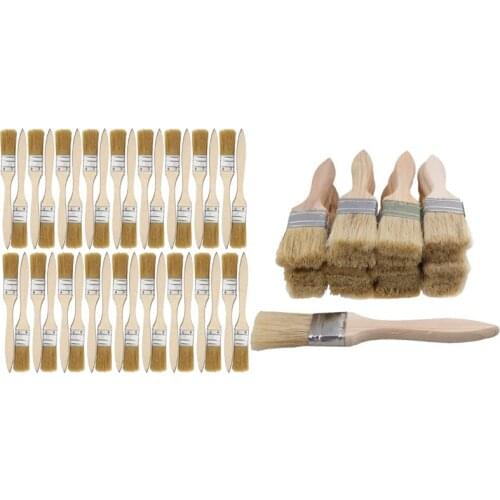 60 Pcs Paint Brushes and Chip Paint Brushes for Paint Stains Varnishes Glues and Gesso, 24 Pcs 35mm & 36 Pcs 24mm