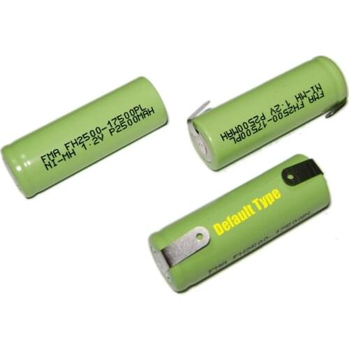 2Pcs Ni-MH 17500 Size A 1.2V 2500mAh Braun ProCare Oral-B Toothbrush Rechargeable Battery 17*50mm