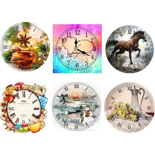 Full Diamond Painting Lavender clock 5D Diy Diamond cross stitch Animal Embroidery Resin Stone Pasted Picture Children Birthday