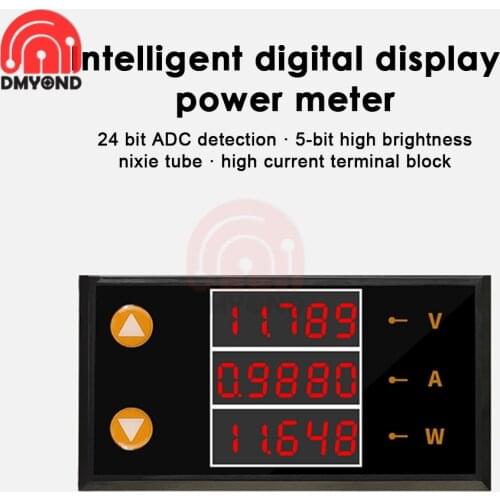 DIY DC200V 10A Digital Voltmeter Ammeter Wattmeter Amp Volt Voltage Current Power Meter Gauge Tester Panel Digital LCD Display