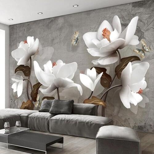 Diantu 2020 Custom home wallpaper European retro hand drawn flower 3D photo wallpaper Background wall decoration painting mural