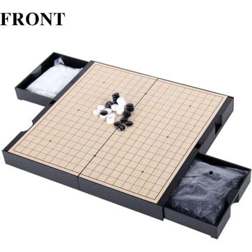 BSTFAMLY Go Chess Chinese Chess Two in one 19 Road 361 Pcs/Set Old Game of Go Weiqi International Checkers Folding Toy Gift LB25