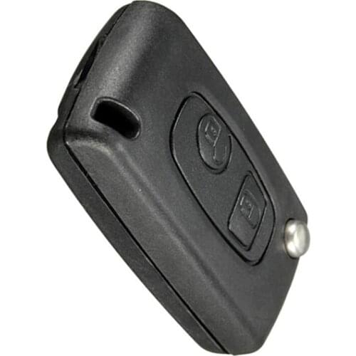 Key Case Black Folding Modification For Conversion To Flip Buttons 2-button Remote Car Accessories