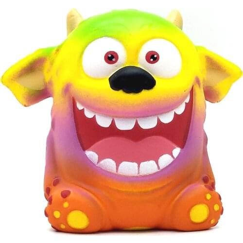 Creative Cartoon Colorful Demon Squishy Slow Rising Squeeze Toys Halloween Big Ear Doll Boy Girl Toys Gift 11*8*8 CM