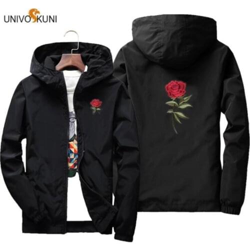 Rose Jacket Windbreaker Men Women Jaqueta Masculina Spring Autumn College Jackets Q6108