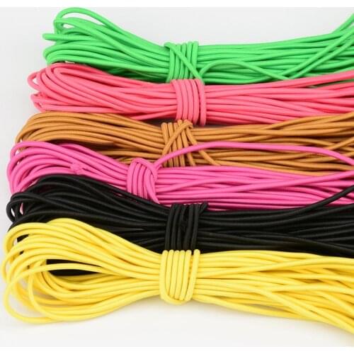 XUNZHE 20M*3mm Colorful High Quality Round Elastic Ribbon Round Elastic Rope Elastic Band Elastic Line DIY Sewing Accessories