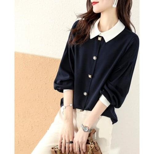 LIEZHAMO Blouses With Sleeves