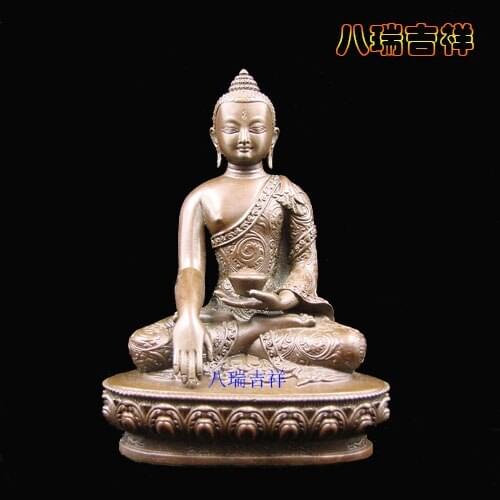 Kumbum monastery in qinghai production/purple bronze sakyamuni Buddha / 10 cm tall