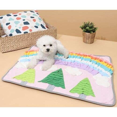 New Pet Dog Snuffle Mats Nose Smell Training Sniffing Pads Dog Puzzle Toy Bowl Food Dispenser Carpet Washable Toy Pet Nose Pads