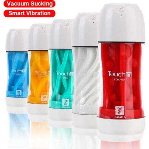 OLO 20 Frequency Male Masturbation Cup Vibration Soft Real Feel Masturbator Vacuum Sucking Powerful Vibration