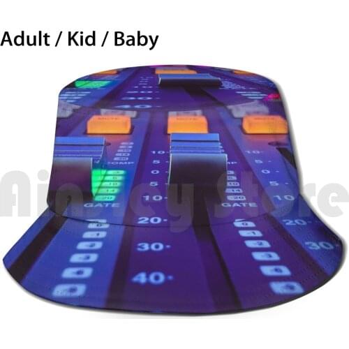 Mission Control Bucket Hat Adult kid baby Beach Sun Hats Console Soundboard Fader Ssl Digico Avid Midas Roadie Tentigo