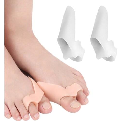 1Pair Silicone Gel Bunion Big Toe Separator Spreader Eases Foot Pain Foot Hallux Valgus Correction Guard Cushion Concealer Thumb