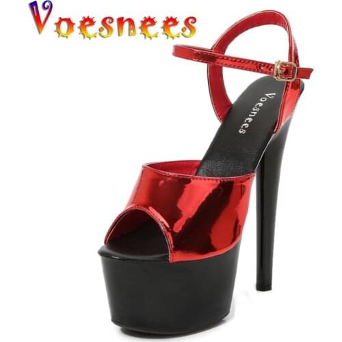 Mixed Colors Sandals Women Summer 2021 New Gladiator Stripper Sexy Platform High Heels 15 17 20cm Modern Ladies Club Party Shoes