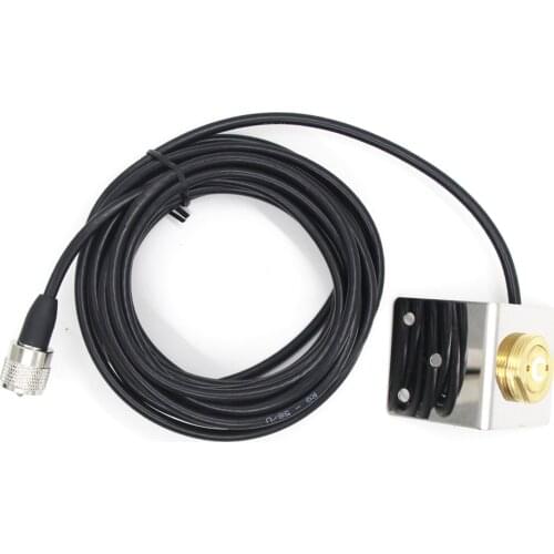 NMO Connector Naar Uhf PL259 Mannelijke Antenne Adapter 5 Meter RG58 Verlengkabel Met L Beugel