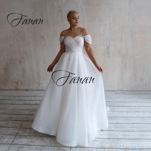 Sweetheart Off-The Shoulder Wedding Dress Backless A-Line Floor Length Sweep Train Bridal Gown robe de soirée de mariage платье
