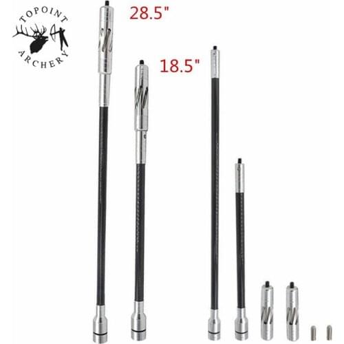 18.5/28.5 Inch Archery Carbon Stabilizer Balance Rod System Balance Bar Main Rod For Recurve Compound Bow Hunting Accessories