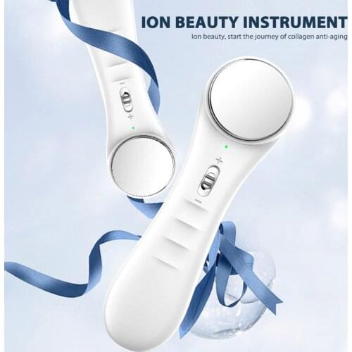 Ultrasonic Vibration Ion Face Lift Beauty Device Mesotherapy Electroporation Tighten Wrinkle Removal Skin Rejuvenation Massager