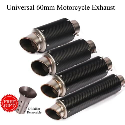 Universal 60mm Motorcycle GP Racing Exhaust Pipe Escape Modify Muffler DB Killer For MT-09 CBR1000RR R1 S1000RR R6 Z900 ATV